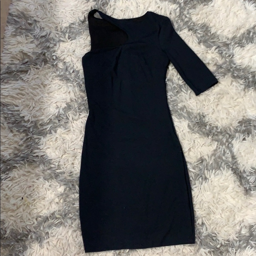One shoulder bebe mini dress